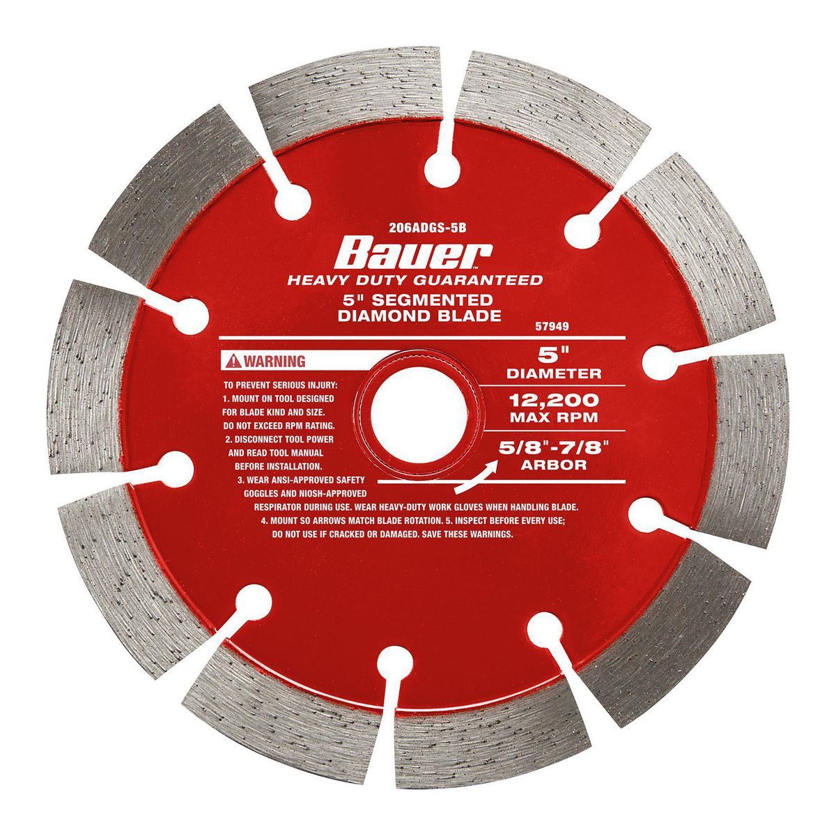 5 in. Segmented Rim Diamond Saw Blade M95329