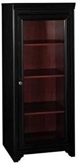 Antique Black Audio Cabinet with 2 Adjustable Shelves Y178561