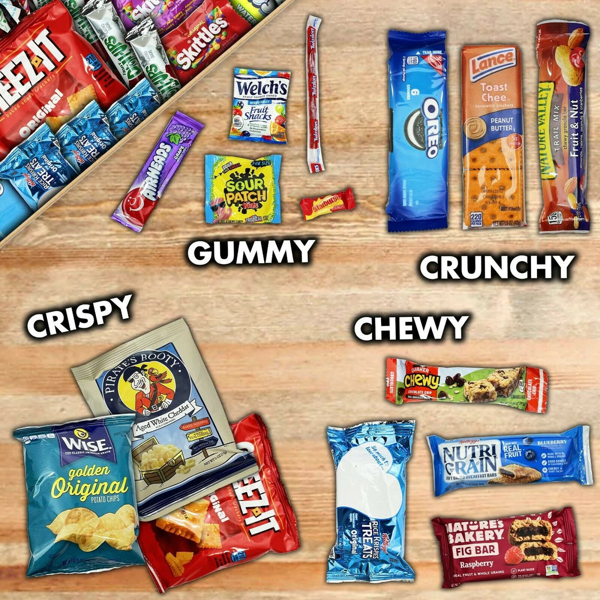 20 Snacks Variety Assortment of Chips, Fruit Snacks, Applesauce, Popcorn R1925