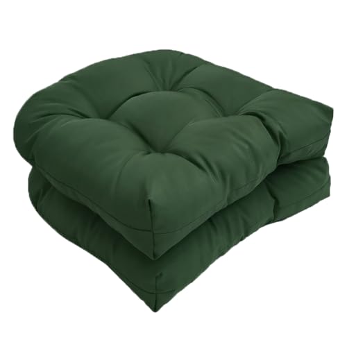 Waterproof Tufted Chair Cushions Set of 2 Black M715862
