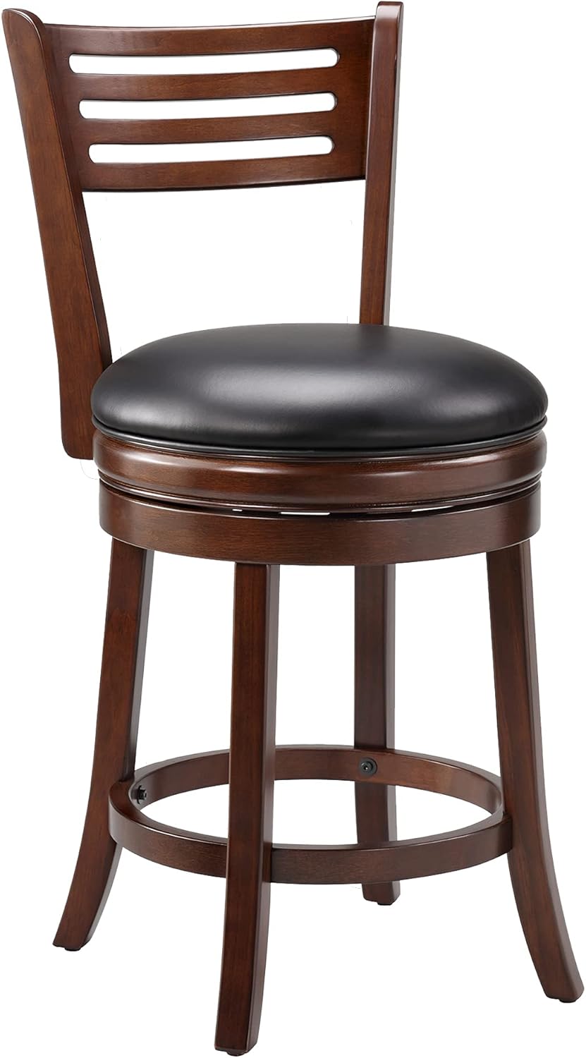 Cappuccino Swivel Stool, 29-Inch, Pack of 2 V91531