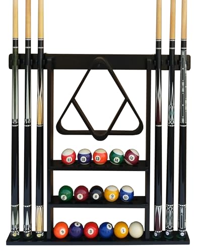 Wall Mount Cue Rack Solid Hardwood Q580759