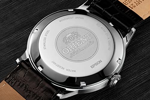 Japanese Automatic Stainless Steel and Leather Dress Watch O2167