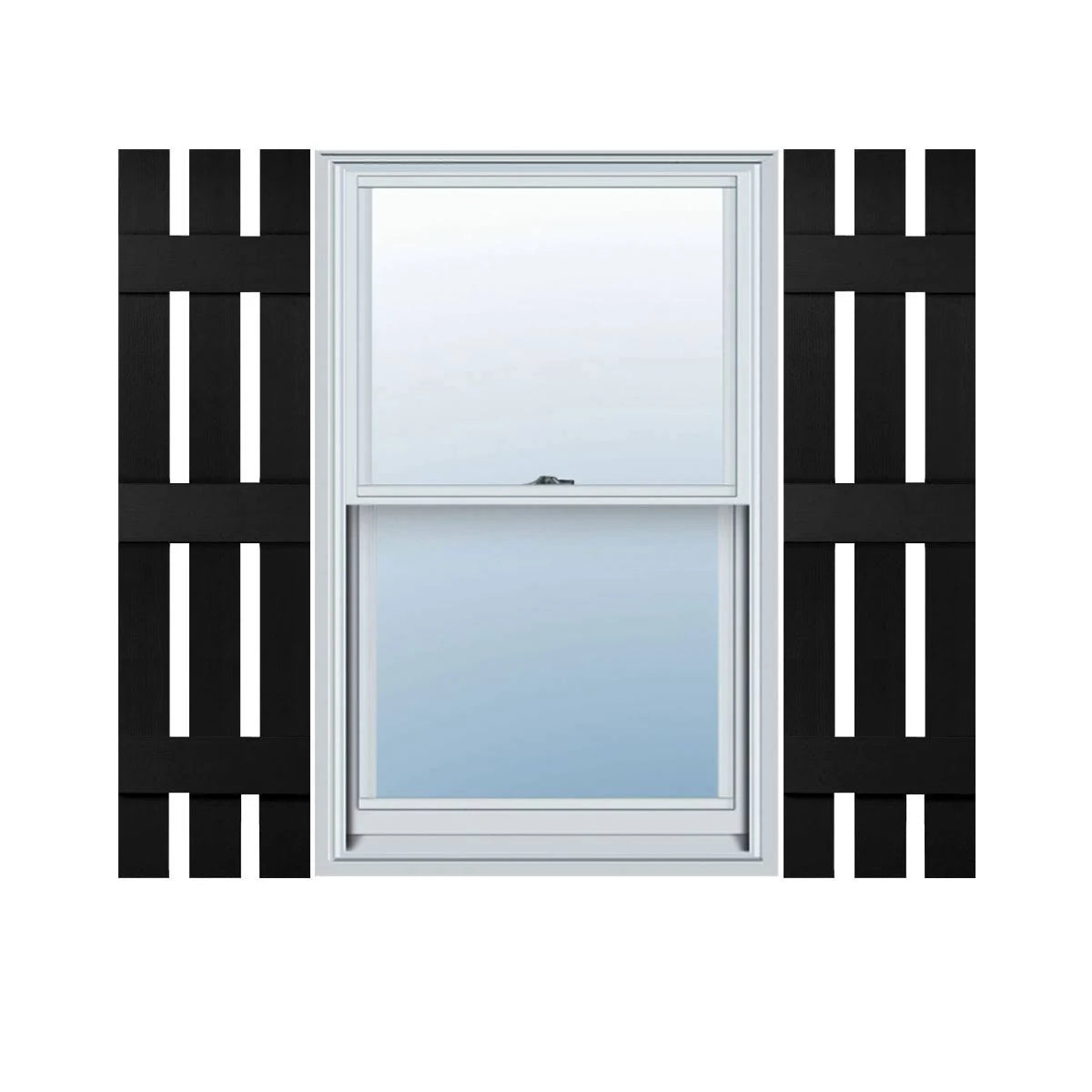 12 in. W x 75 in. H Three Board Spaced Board-n-Batten Shutters P439
