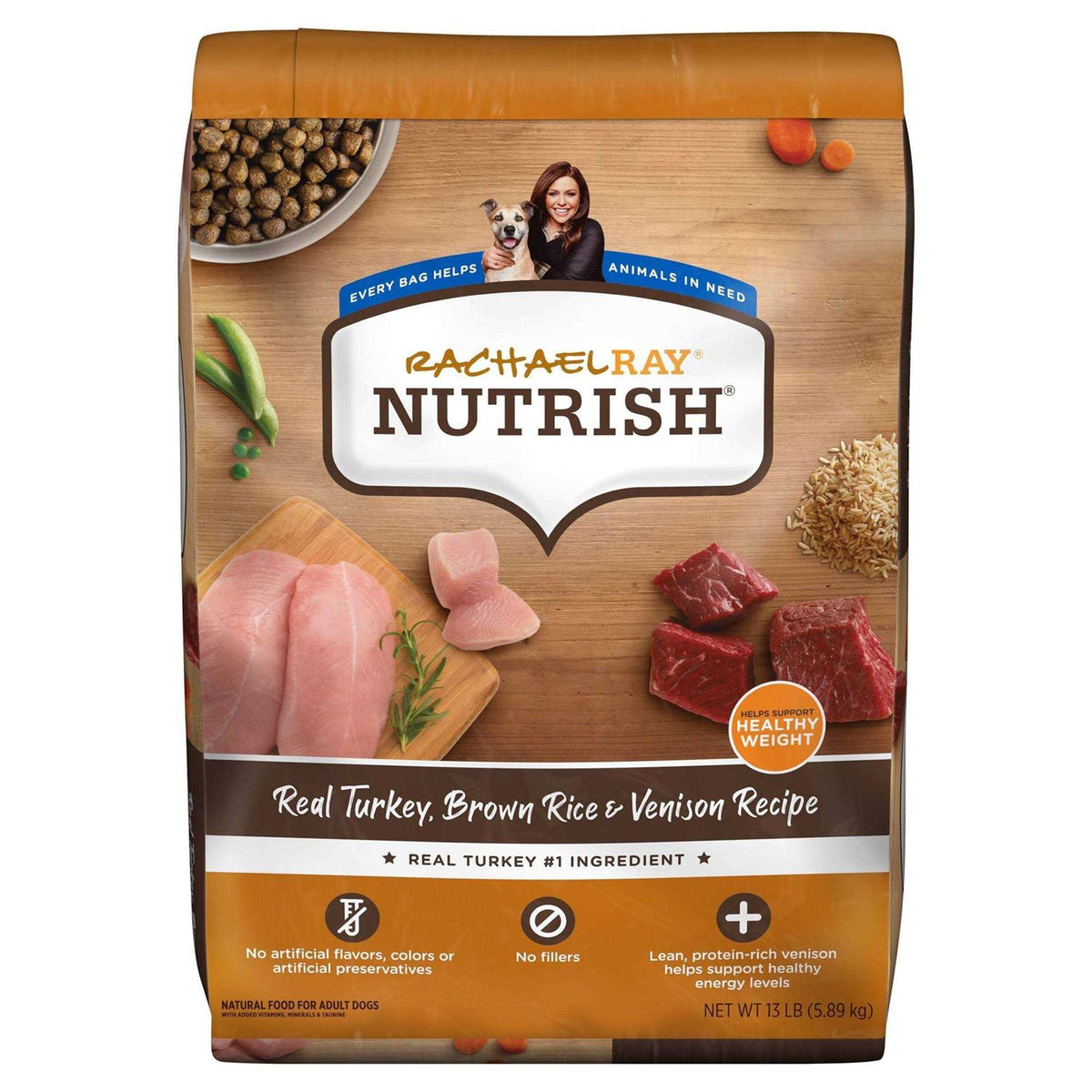 Real Turkey Brown Rice & Venison Recipe Dry Dog Food R711545