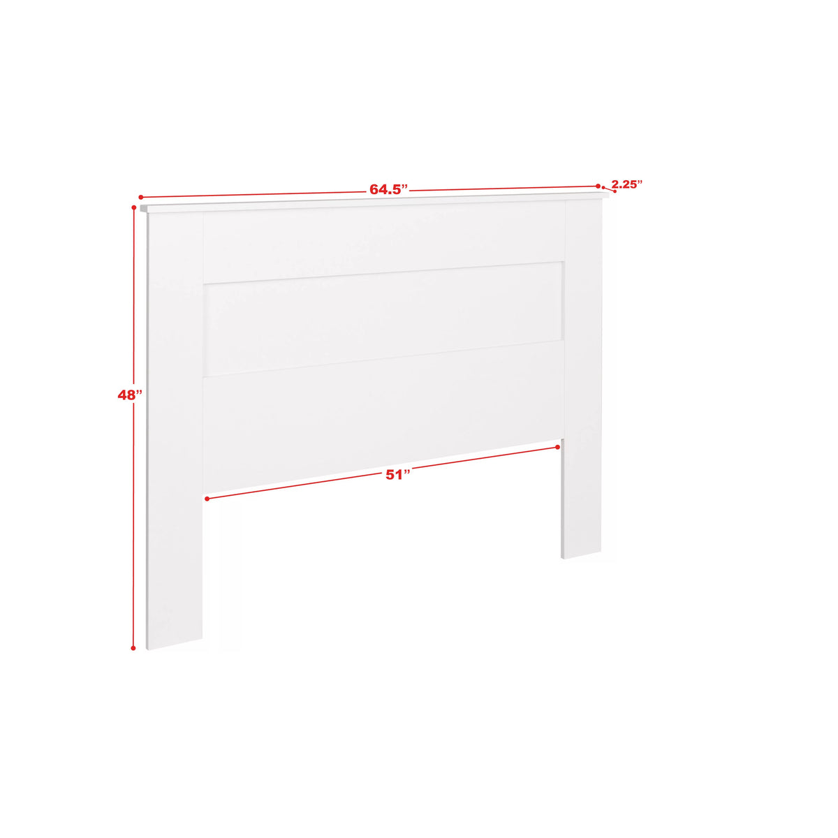 Queen White Headboard V430608