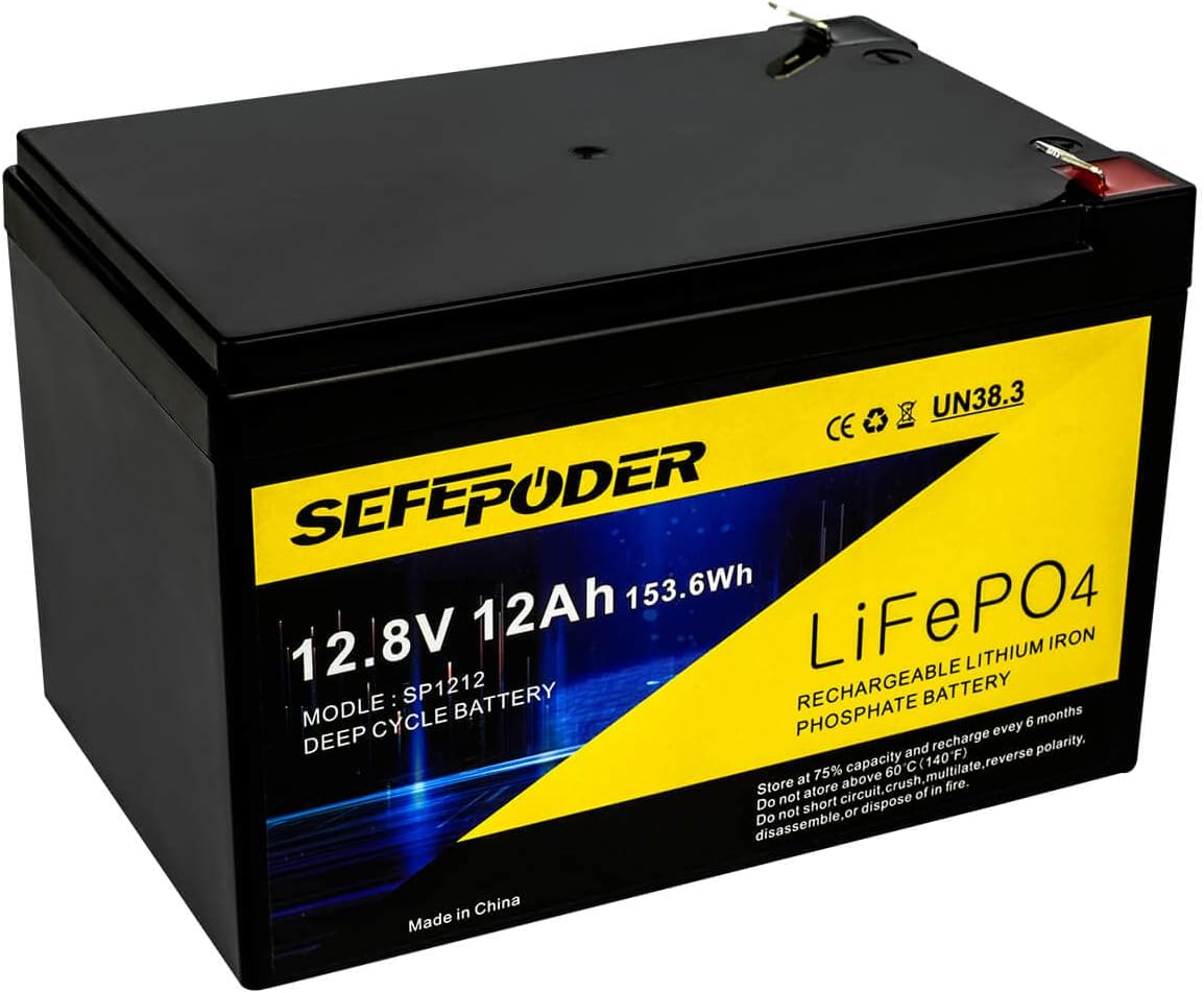 12V 12Ah LiFePO4 Rechargeable Battery O957