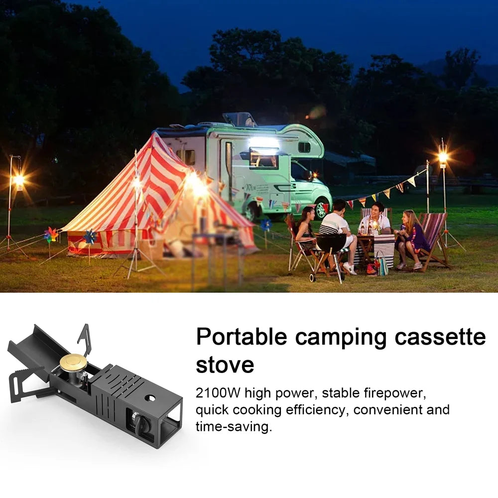 Portable Folding Butane Camping Stove with Piezoelectric Ignition G122
