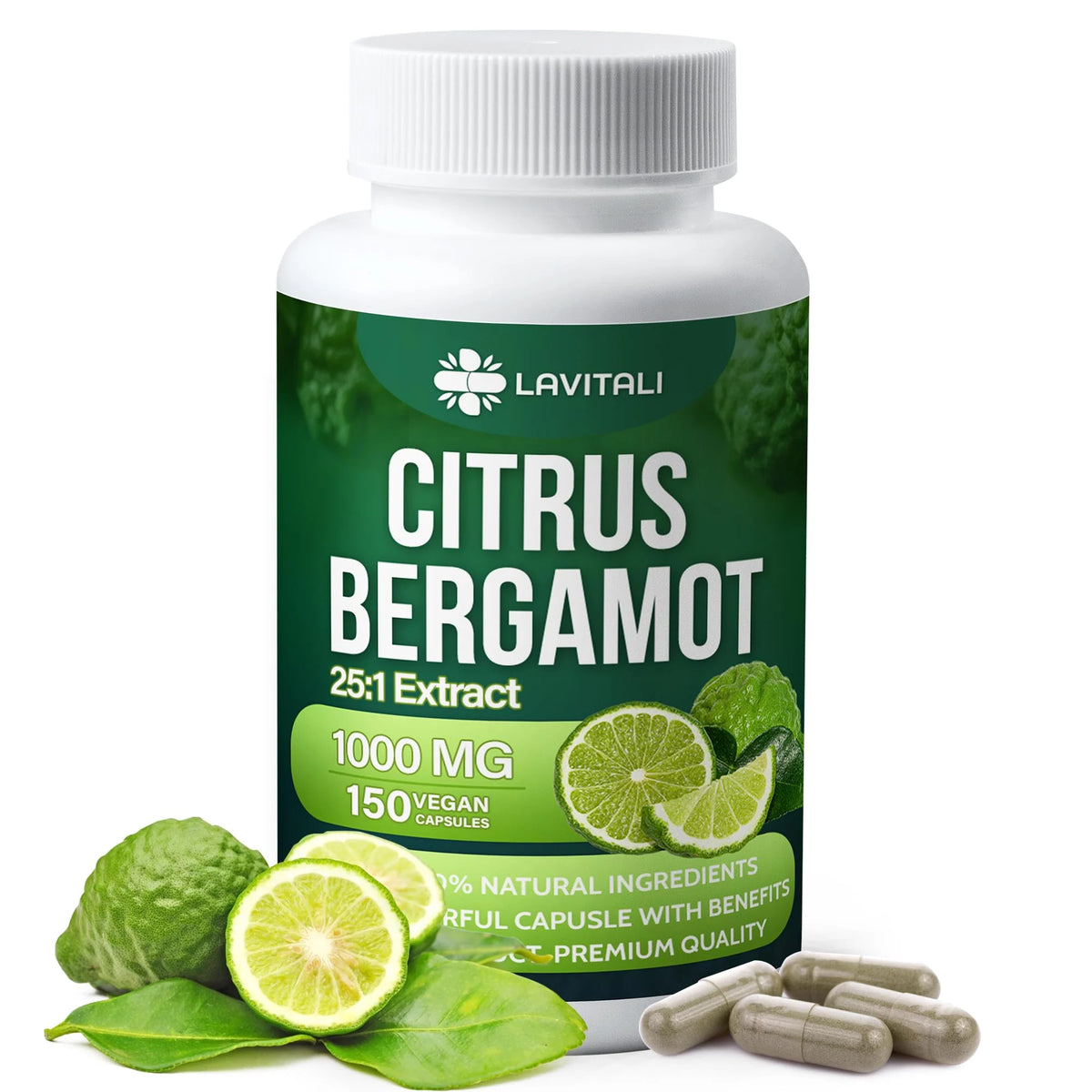 Citrus Bergamot Extract 1000mg Veggie Capsules D5814