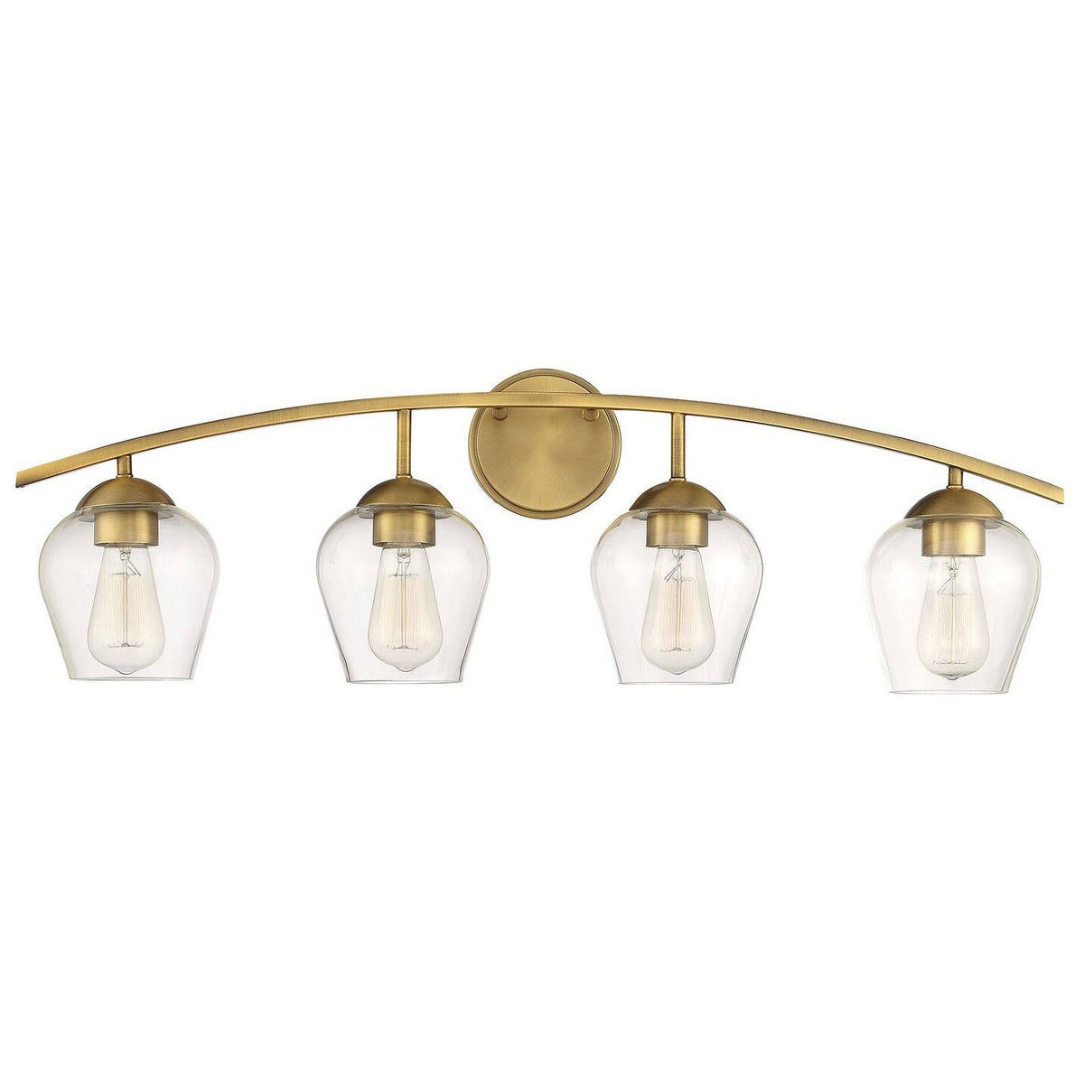Four Light Bath Bar Natural Brass C567121