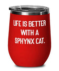 Funny Sphynx Cat Wine Glass Q24481