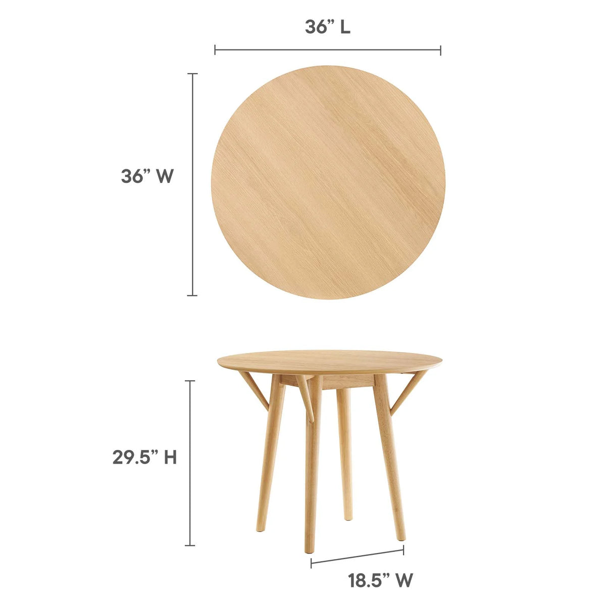 36" Oak Dining Table C246159