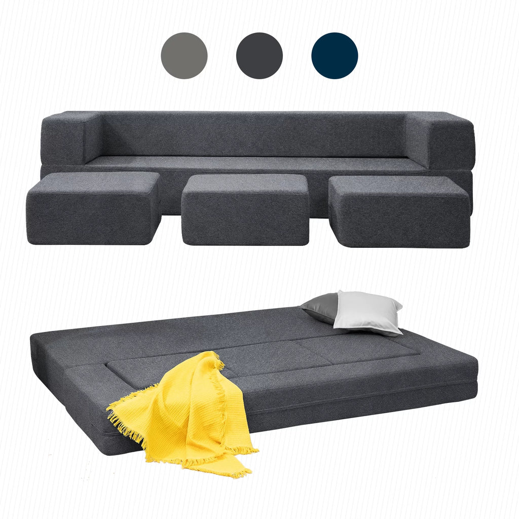 Dark Grey Convertible Sofa Bed P729