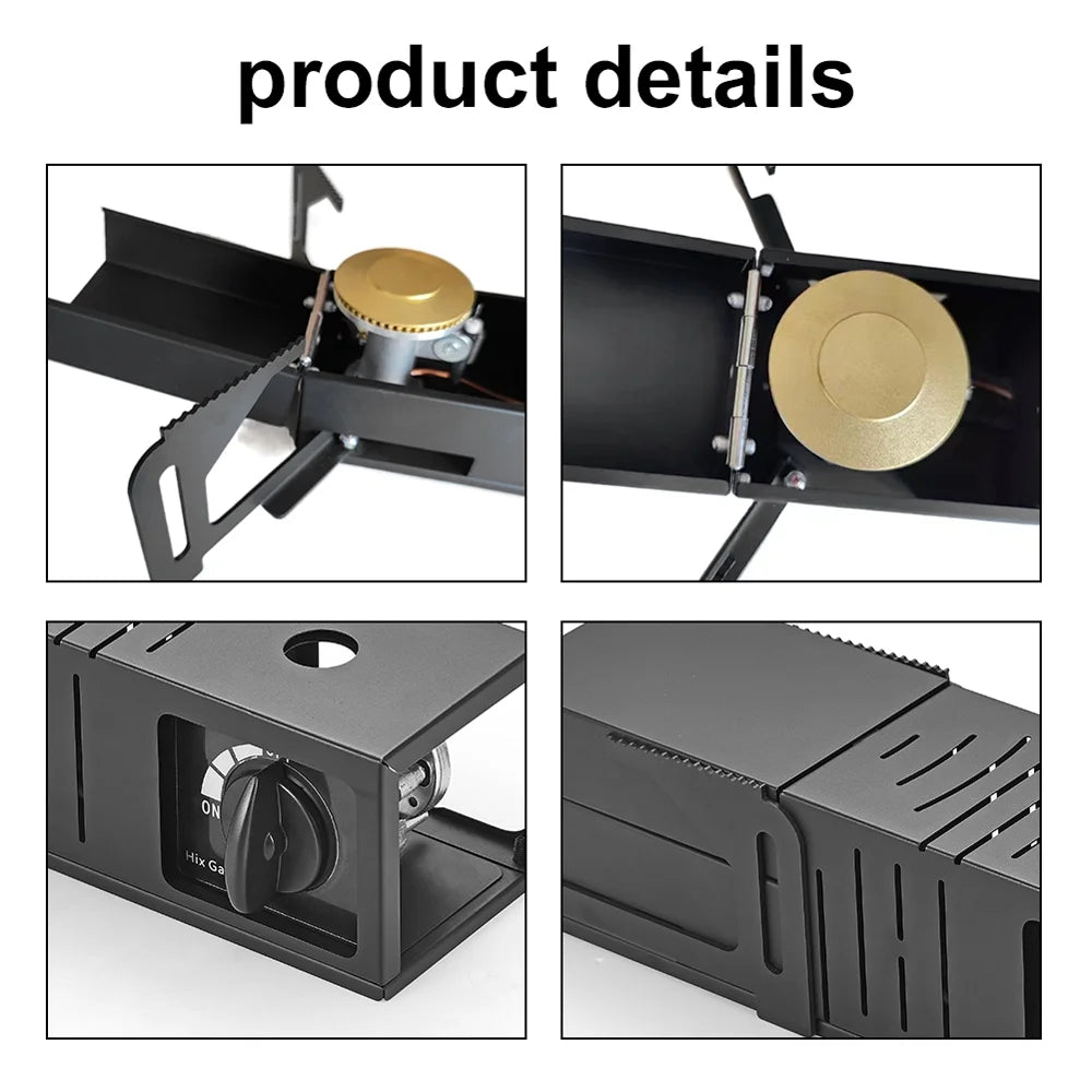 Portable Folding Butane Camping Stove with Piezoelectric Ignition G122