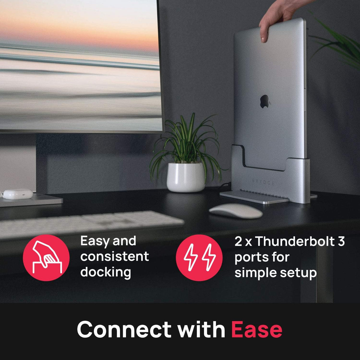 Vertical Docking Station with 2 x Thunderbolt 3 Ports D434