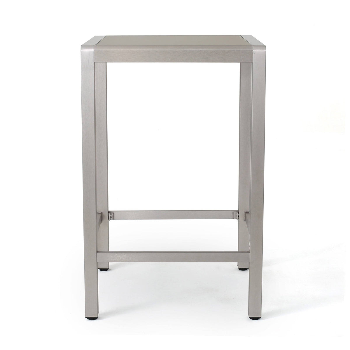 Square Aluminum Bar Table with Glass Top E67790