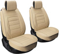 Gray 2Pcs Waterproof Leather Car Seat Covers W72923