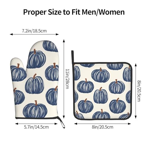 Winter Green Tree Snowflake Oven Mitts and Pot Holders Set Heat Resistant Non Slip Kitchen Gloves Hot Pads 2 Pack Set R153293