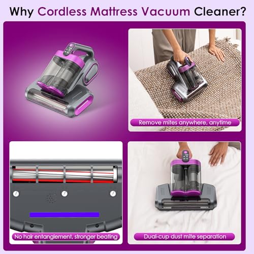 Cordless Mattress Vacuum Cleaner with 18Kpa Suction P240