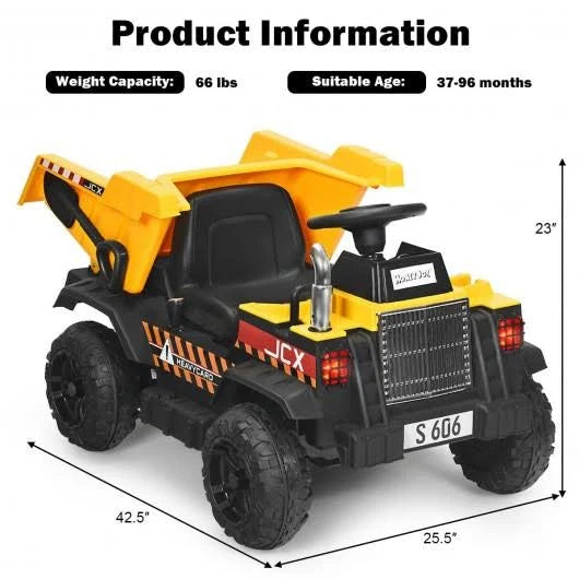 12V Battery Kids Ride on Dump Truck with Electric Bucket U67343