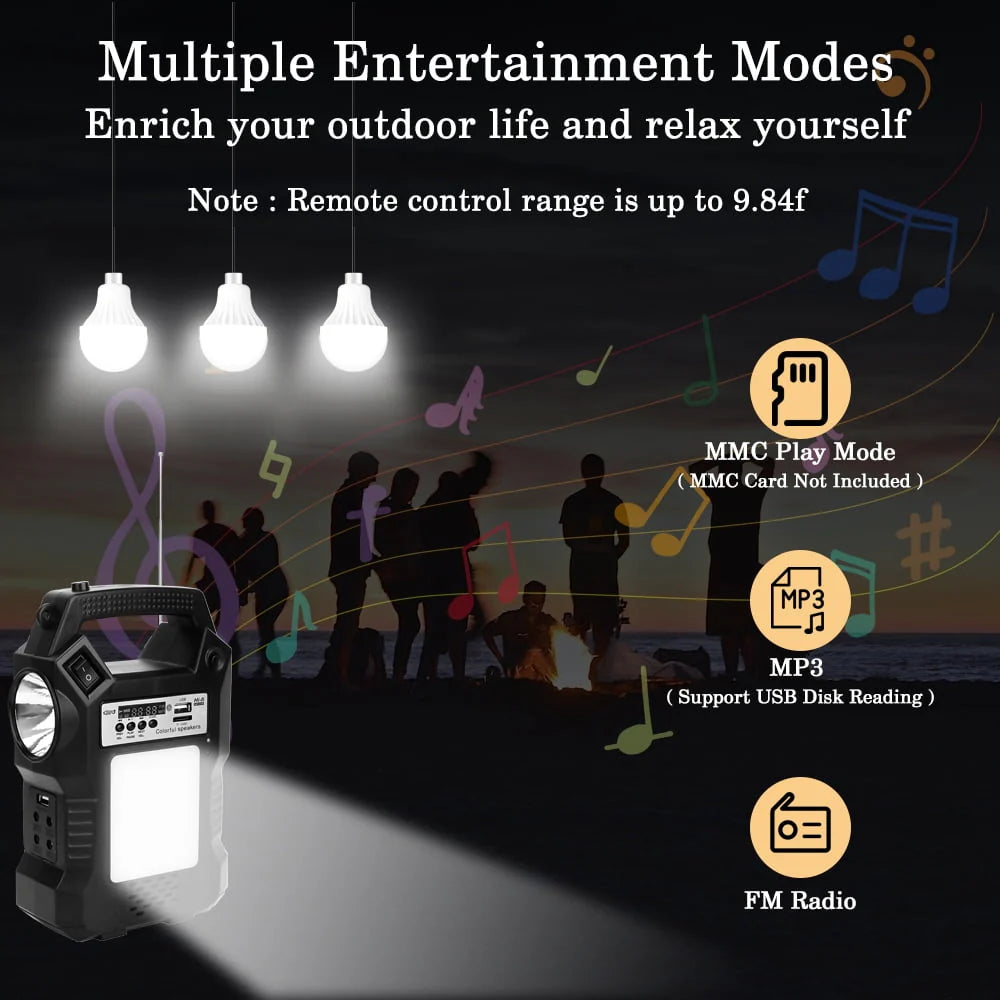 Portable Power Station with LED Display, Flashlights & 3 Camp Lamps E820