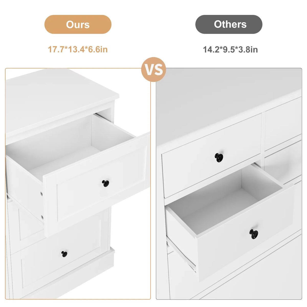 White 6 Drawer Wood Dresser Y86131