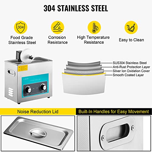 10L 300W 40kHz Sonic Cleaner with Timer & Heater F49678