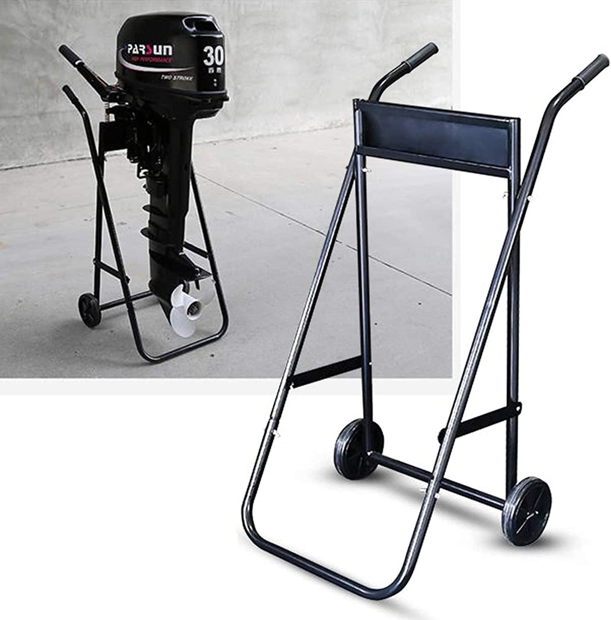Foldable Outboard Motor Trolley Stand, Heavy-Duty, UP-to 70KG V775845