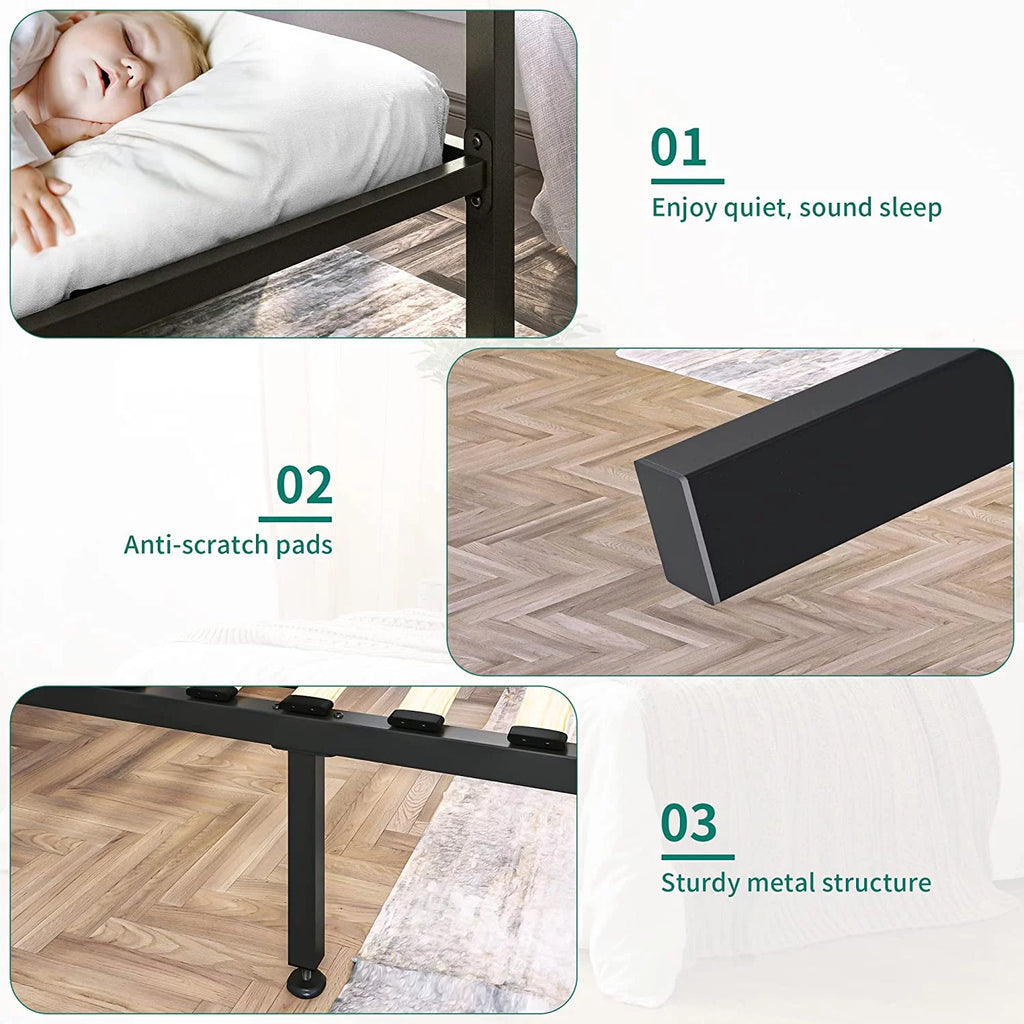 Queen Black Metal Canopy Bed Frame L6713