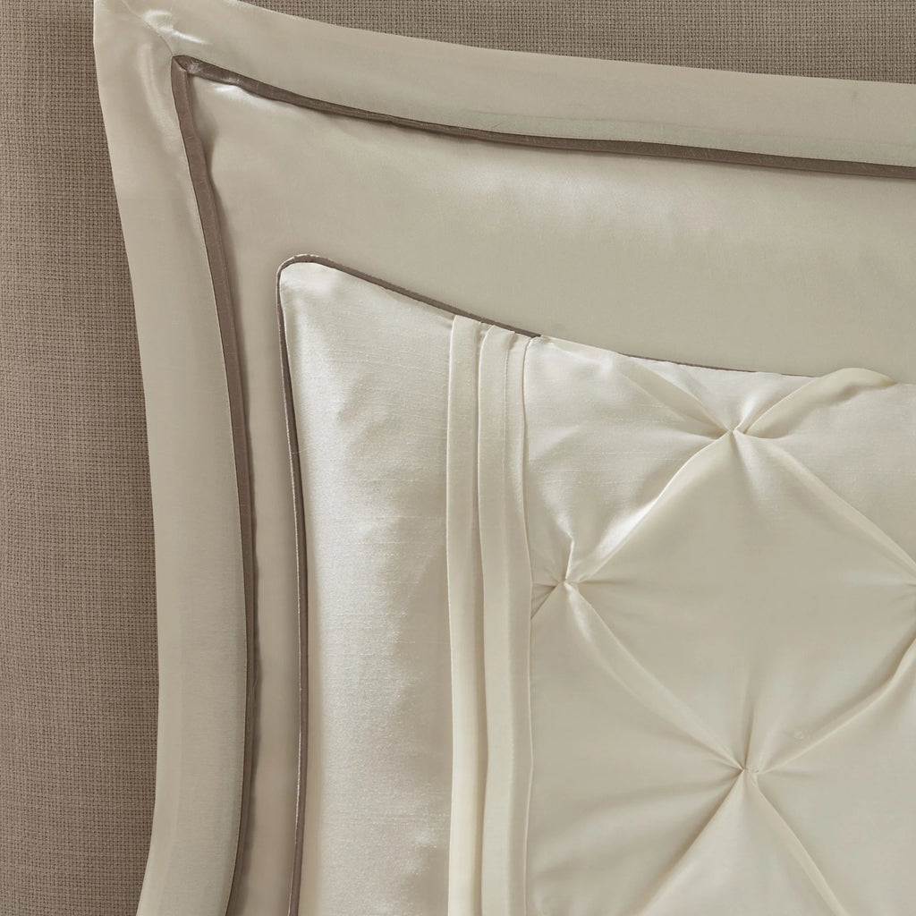 24 Piece King Ivory Comforter Set with Sheets K472772