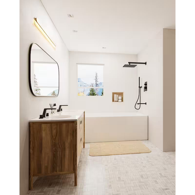 10 in. Wall Mount Shower Head and Tub Faucet 2.5 GPM Matte Black Z94968