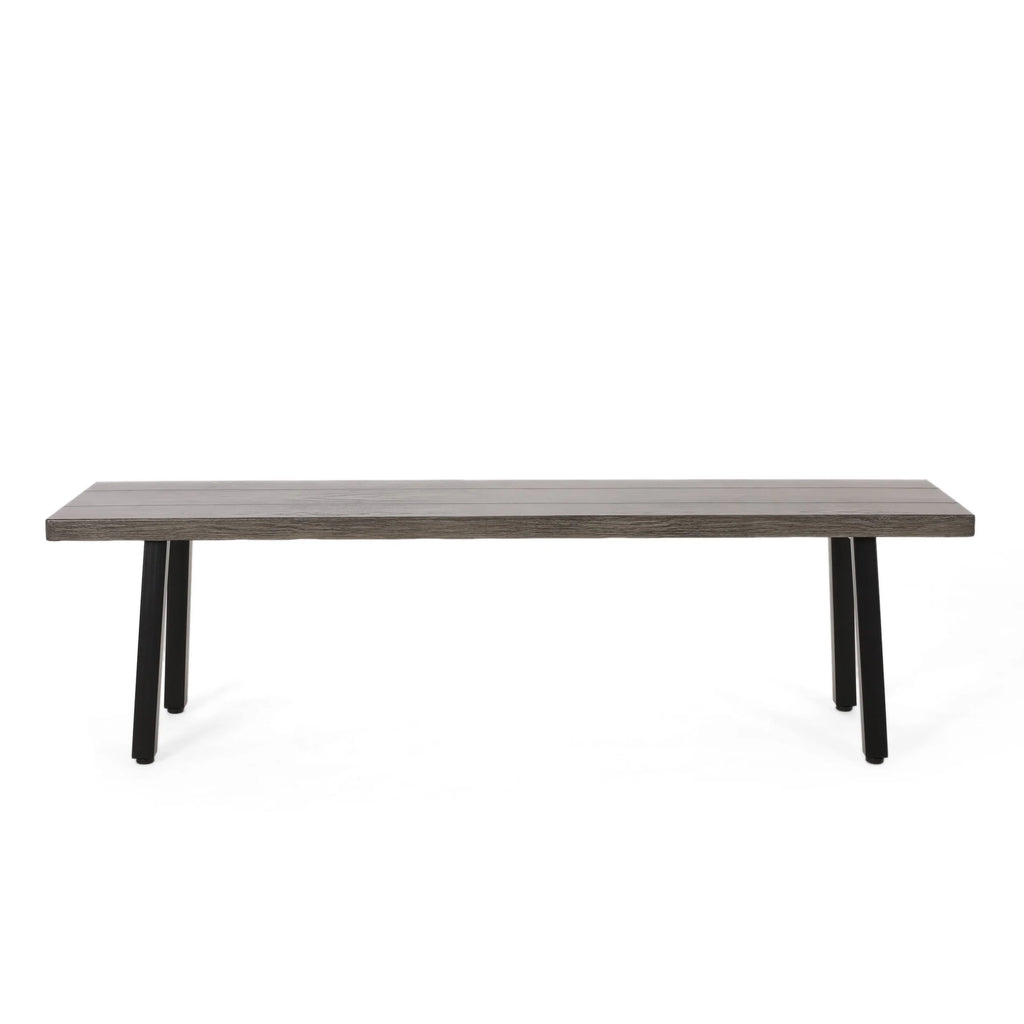 Aluminum and Steel Outdoor Dining Bench T273