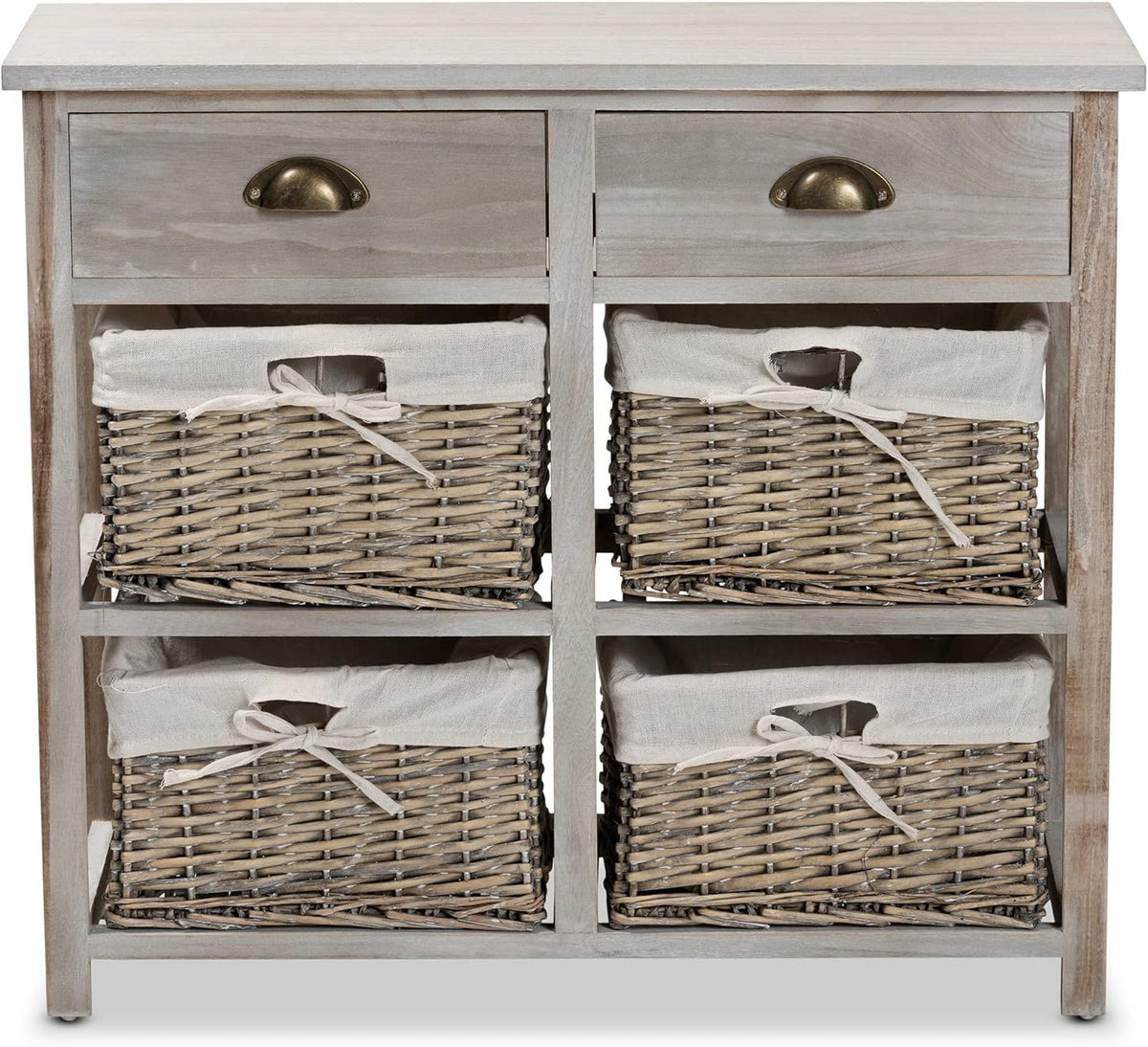 White/Grey Multipurpose Shelving and Cabinets B77206