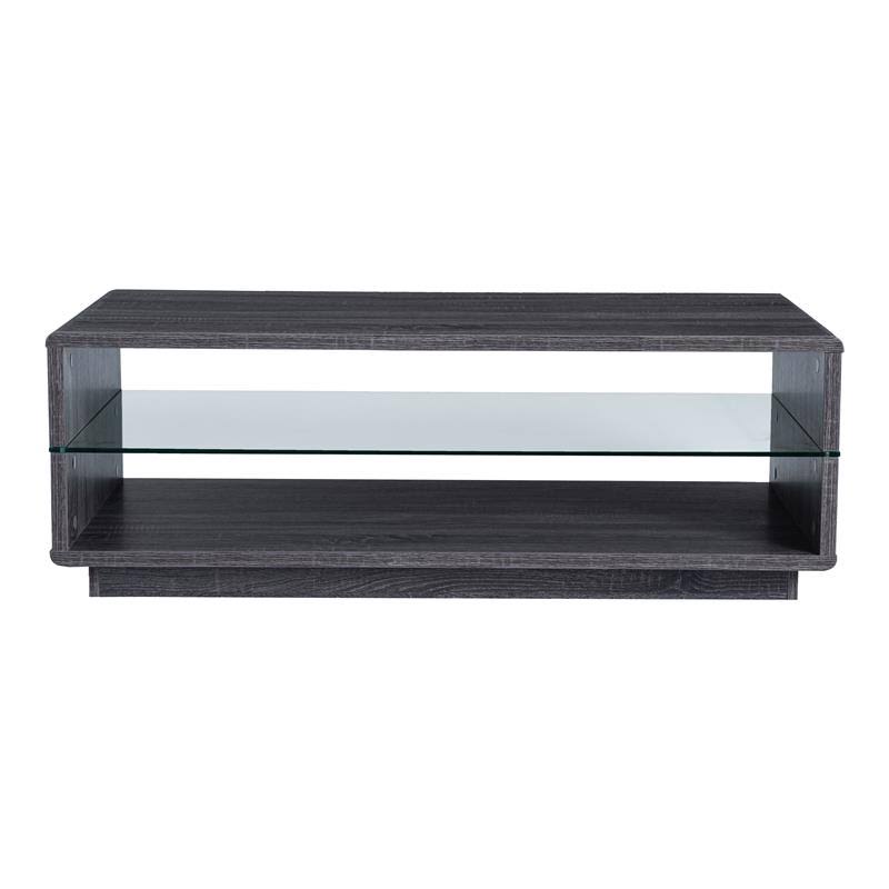 3-Piece Wood Coffee Table Set in Distressed Gray V8898