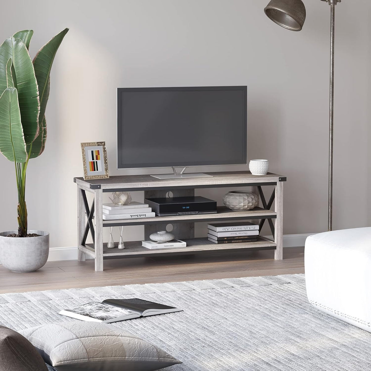 Console TV Stand with 2 Cable Management Hole P34560