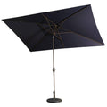 Navy Blue Aluminum Rectangular Market Patio Umbrella M586128