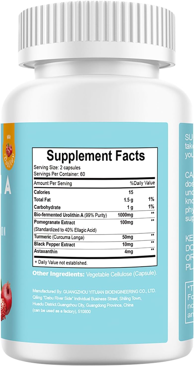 1000mg Urolithin A 120 Capsules C857212