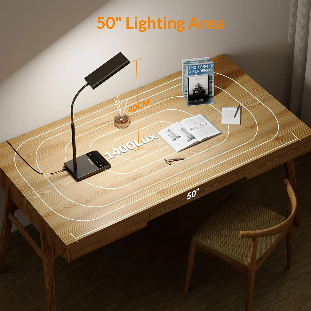 800LM 12W LED Desk Lamp with 50 Lighting Modes N879
