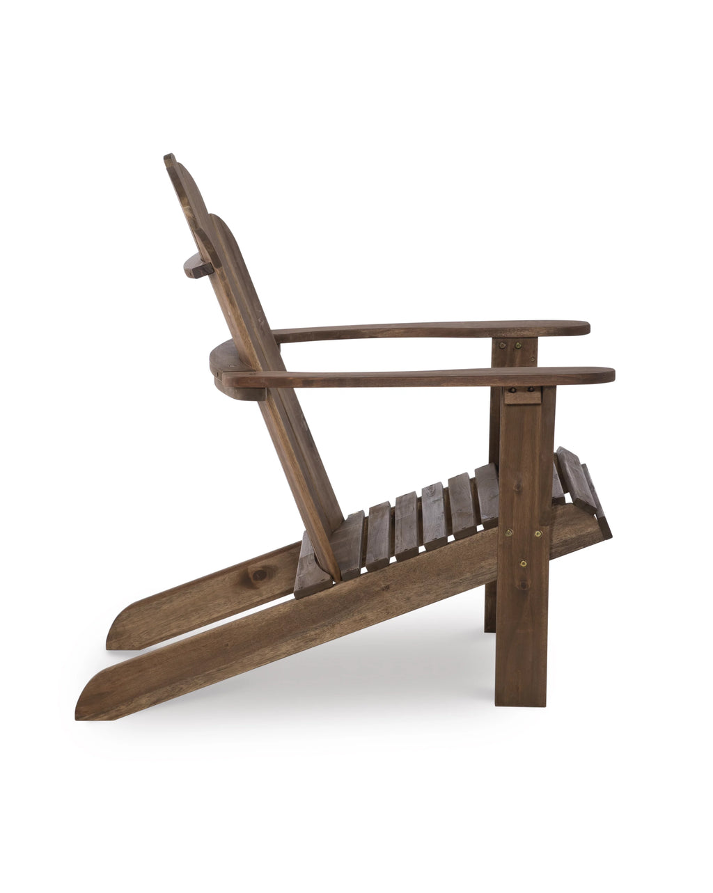 Slatted Wooden Outdoor Chair with Arched High Backrest L49310
