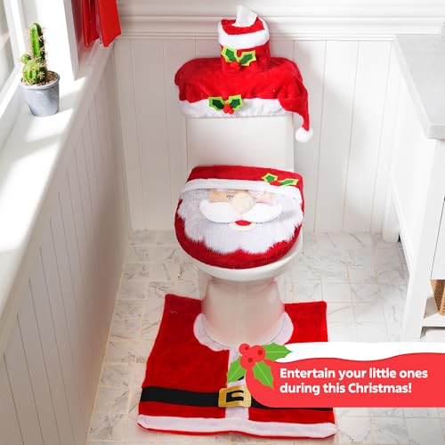 5 Pieces Christmas Theme Bathroom Decoration Set F3884