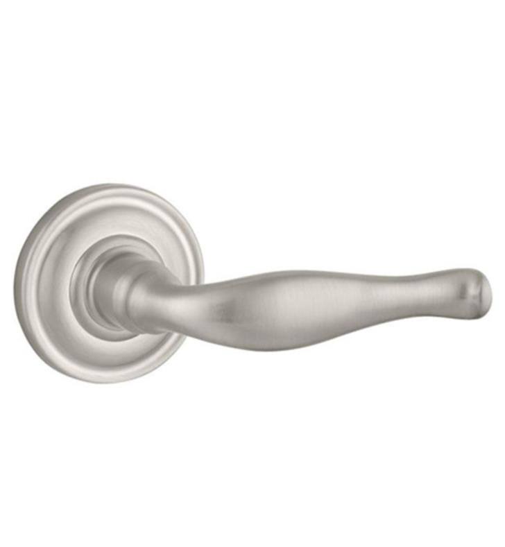 Lifetime Brass Privacy Decorative Lever with Traditional Round Rose F8240