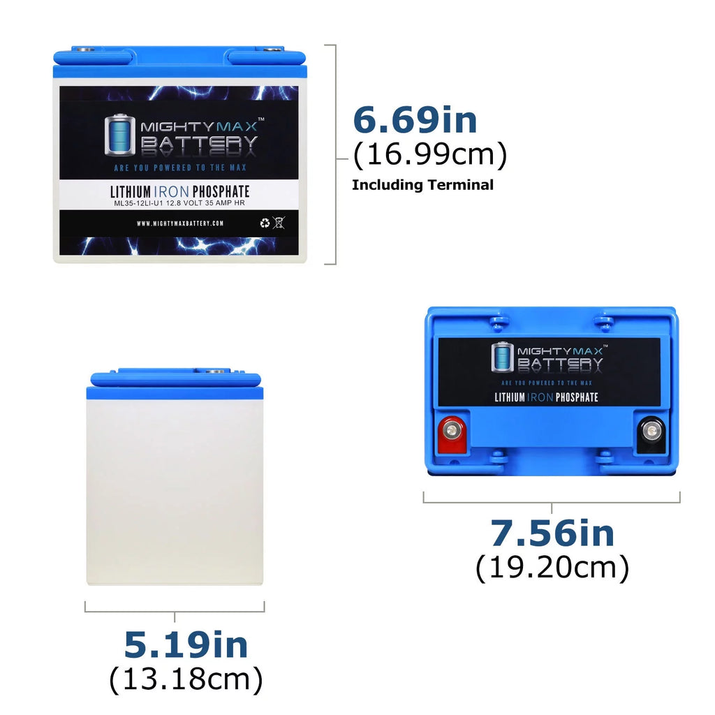 12V 35AH U1 Lithium Replacement Battery 4 Pack Y54799