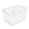 48 Quart Clear Hinged Lid Storage Box Tote (30 Pack) K38264