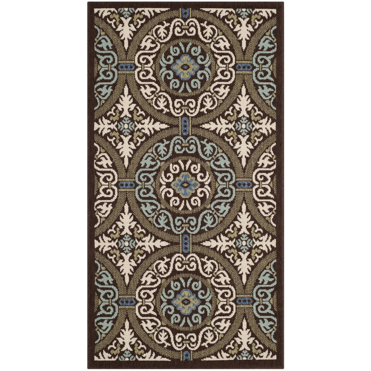 6'7" x 9'6" Geometric Indoor/Outdoor Area Rug Z761372