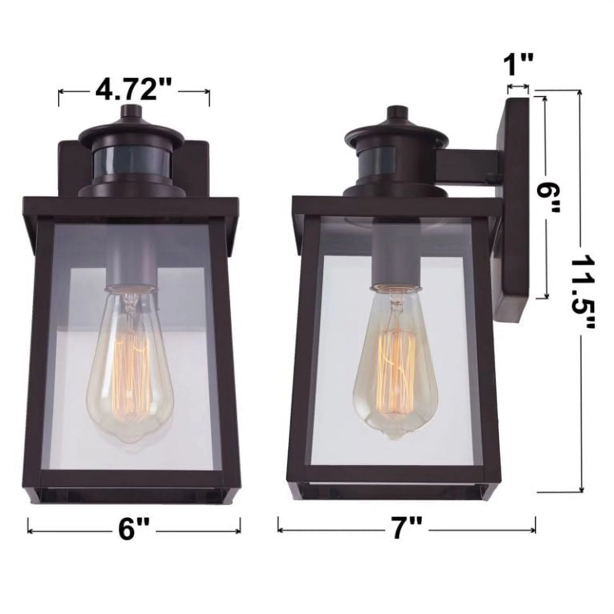 Motion Sensor Outdoor Wall Light in Oil Rubbed Bronze T911