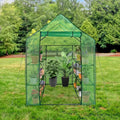 Walk-in Greenhouse with PE Cover and Zipper Door (8 Shelves) G506466
