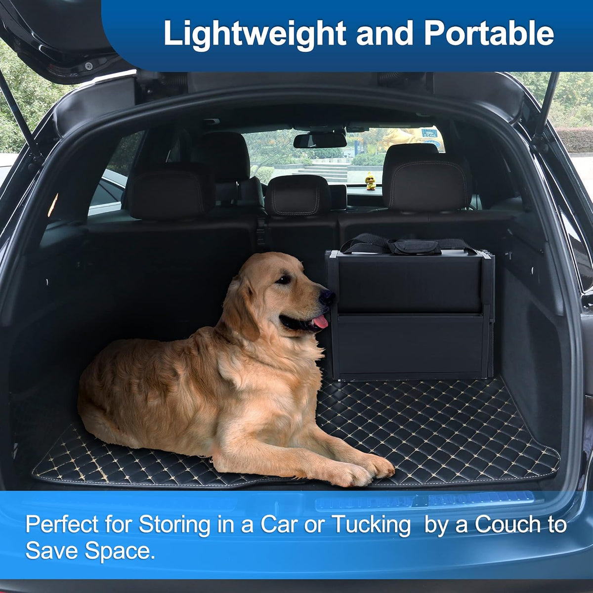 Foldable Aluminum 6 Step Dog Stairs with Nonslip Surface W4330