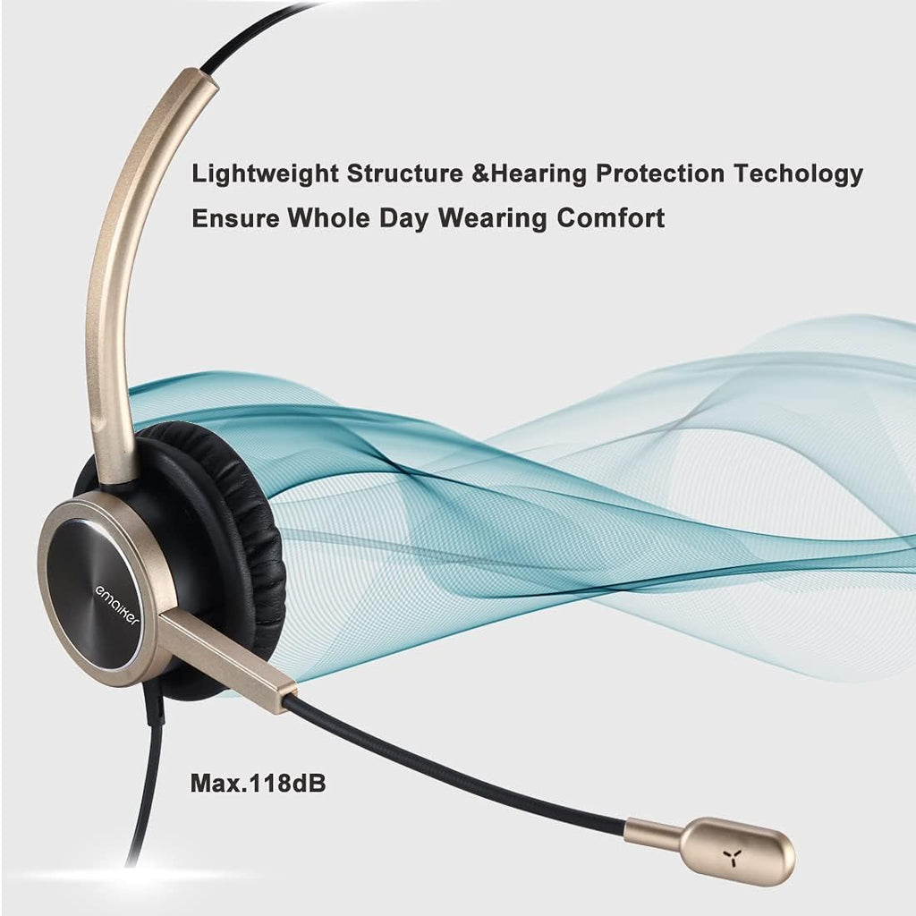 Gold USB Headset with Noise Cancelling Microphone G814