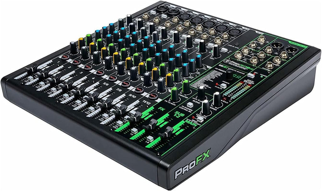 12-Channel Mixer with Headphone Amp, 4 XLR Cables, and 2 Breakout Cables B26913