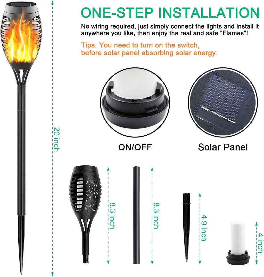 16 Pack Mini Solar Torch Lights Y387888